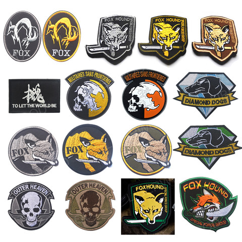 Parche con emblema de Foxhound, equipo de Metal, uniforme de Fox Hound, insignia de grupo militar Fox Hound ► Foto 1/6