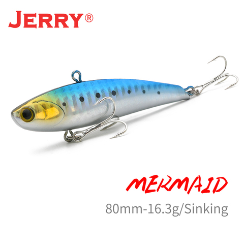 Jerry Mermaid-señuelo duro con vibración de hundimiento, Pesca de lubina, Artificial, VIB, agua dulce, cebo para Pesca en mar ► Foto 1/6