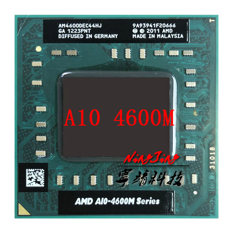 AMD-procesador de CPU A10-Series A10, 4600M, 2,3 GHz, Quad-Core, Quad-Thread, AM4600DEC44HJ, Socket FS1 ► Foto 1/1