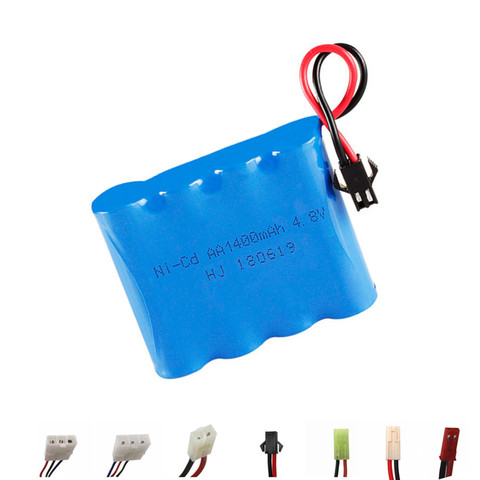 Batería recargable NICD de 4,8 v y 1400mah para coches de control remoto, batería recargable de 4,8 v, ni-cd, 4 pilas AA, 1 Uds. ► Foto 1/1