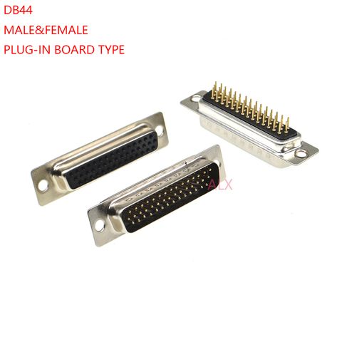 2PCS DB44 female MALE serial port CONNECTOR plug-in board type D-Sub CONNECTORS 44pin plug jack Adapter 3 Rows 44 PIN 44p ► Foto 1/4