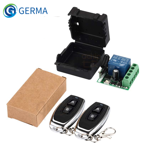 GERMA-Interruptor de Control remoto inalámbrico Universal, 433 Mhz, cc 12V 1CH, módulo receptor por relé TRANSMISOR DE RF 433 Mhz, controles remotos ► Foto 1/6