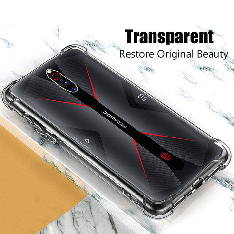 Funda de TPU para ZTE Nubia Red Magic 5G, funda protectora completa a prueba de golpes para ZTE Nubia Red Magic 3 5G, cubierta de Parte posterior transparente ► Foto 1/6