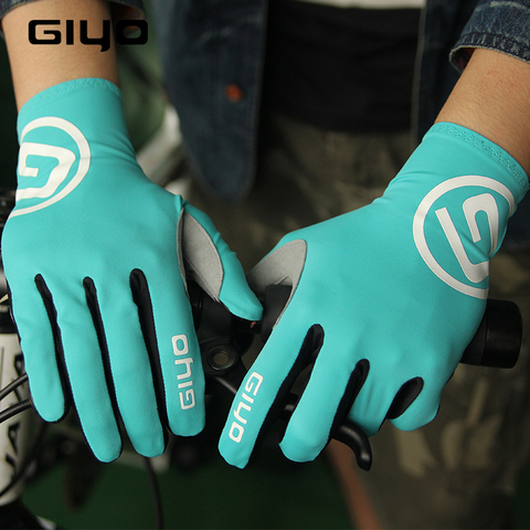 GIYO-guantes de Ciclismo de dedos completos, deportivos con Gel para pantallas táctiles, para hombre y mujer, guantes de Dedo Largo de verano para ciclismo de montaña o carretera ► Foto 1/6