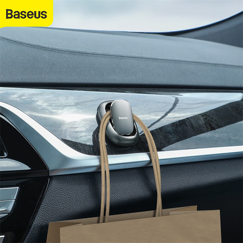 Baseus-gancho de Metal para coche, Clip de sujeción automático, Clips para coche, organizador de Cable USB, almacenamiento multifuncional, mascarilla de Clip para coche ► Foto 1/6