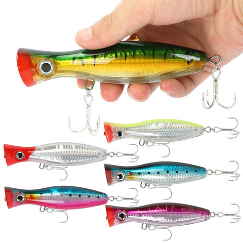 Señuelo duro Popper grande De 12cm y 42g, 6 colores, Pesca flotante De agua superior, Crankbait para piscardo, natación, Wobbler, pesca en mar ► Foto 1/6