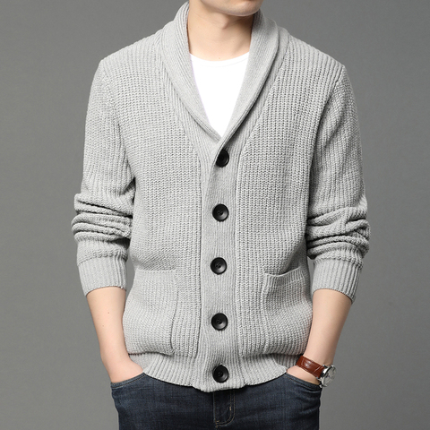 Suéter de lana de alta gama para hombre, chaqueta gruesa de marca coreana para otoño, invierno, a la moda, informal, 2022 ► Foto 1/6