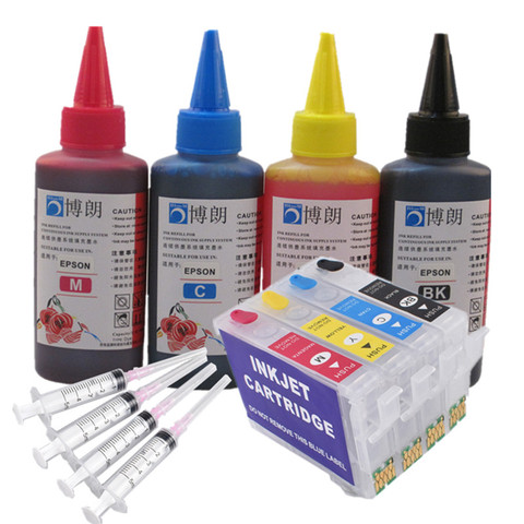 Recarga de tinta kit 1711 17xL cartucho de tinta rellenable para epson XP-33 XP-103 XP-203 207 XP-303 XP-306 XP-403 XP-406 XP-313 XP-413 ► Foto 1/6