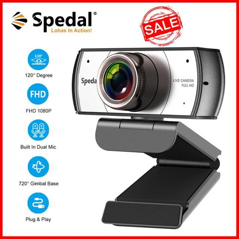 Spedal-cámara web gran angular C920Pro, 120 °, 1080P, Full hd, con micrófono, USB, videoconferencia, reuniones para ordenador portátil, Mac, PC ► Foto 1/6