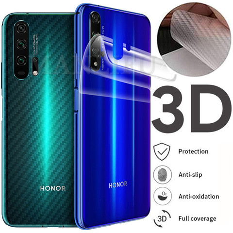 Protector de pantalla de fibra de carbono 3D para móvil, película protectora trasera para Huawei Honor View 20, 10, 20S, 20 Pro, 9X, 9A, 10 Lite, 8X, 5 uds. ► Foto 1/6