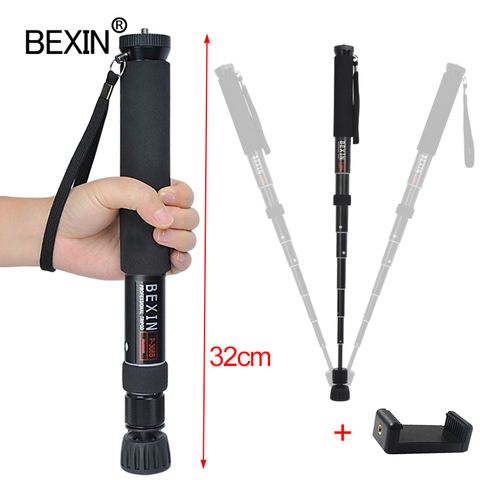 BEXIN profesional de aluminio de viajes extensible telescópico portátil ligero de unipod Monopod para cámara Digital SLR ► Foto 1/6