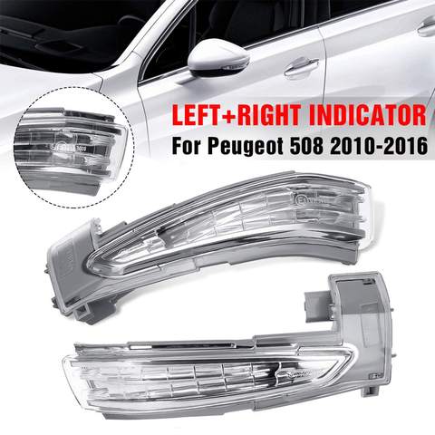 Retrovisor izquierdo y derecho para coche, luz de giro de espejo retrovisor, 6325J4 6325J5, para Peugeot 508, Citroen DS5, C4, 2006-2012 ► Foto 1/6
