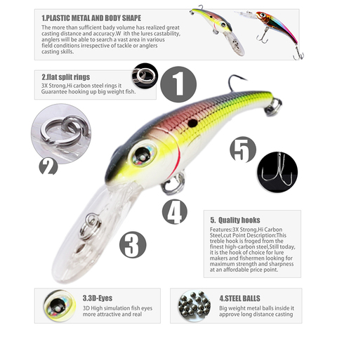 Banshee, 63mm, 7,1g, nuevos cebos crankbait, anzuelos de pesca para pesca con caña, cebo duro Minnow, Señuelos de Pesca con cascabel para Lucio/perca señuelos de pesca señuelos de pesca mar señuelo pesca minnow fishing ► Foto 1/6