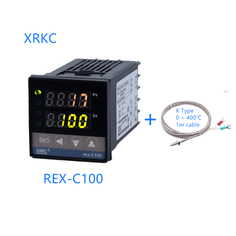 Termostato PID REX C100, regulador de temperatura, REX-C100, relé de salida K, termopar, 1m, sonda RKC XRKC ► Foto 1/5