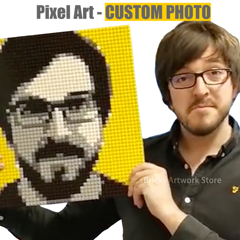 Unids 2500 pixeles arte MOC Set mosaico pintura diseño personalizado privado para que construyas bloques de construcción 40x40 cm regalo creativo ► Foto 1/6