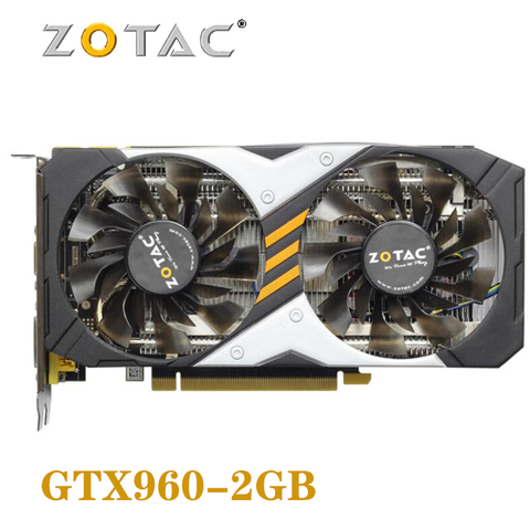 Tarjeta de vídeo Original ZOTAC GTX 960 2GB 128Bit GDDR5 tarjetas gráficas GPU para NVIDIA GeForce GTX960 2GD5 PCI-E HDMI mapa usado ► Foto 1/4