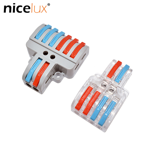 Rápido de enchufe divisor en eléctrica múltiple conector de cable 2 a 4 6 Universal compacto Terminal de cable de distribución caja ► Foto 1/5