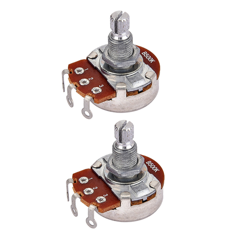 2x Alpha B500K potenciómetro Pots 18mm eje reemplazo para guitarra eléctrica ► Foto 1/6