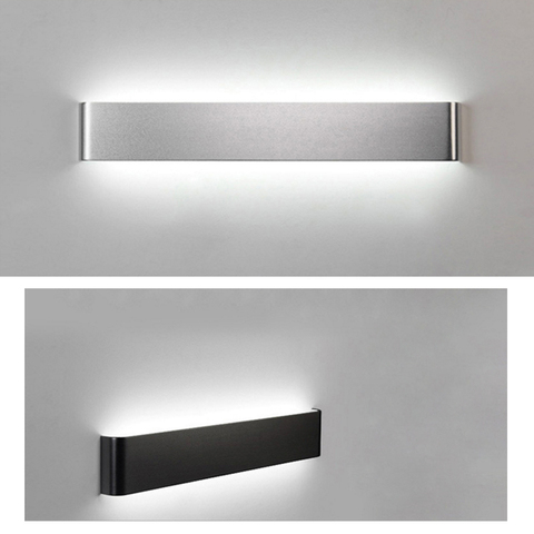 Luz LED de pared rectangular para interiores, lámpara de pared de CA 85 ~ 260V, 6W, 12W, 18W y 24W, luz para espejo de baño para pasillo, cabecera y Bar ► Foto 1/6