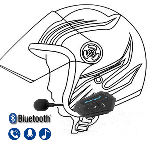 Vnetphone-intercomunicador V6 para casco de motocicleta, interfono  inalámbrico con Bluetooth, impermeable, MP3, 1200M, 6 conductores -  AliExpress