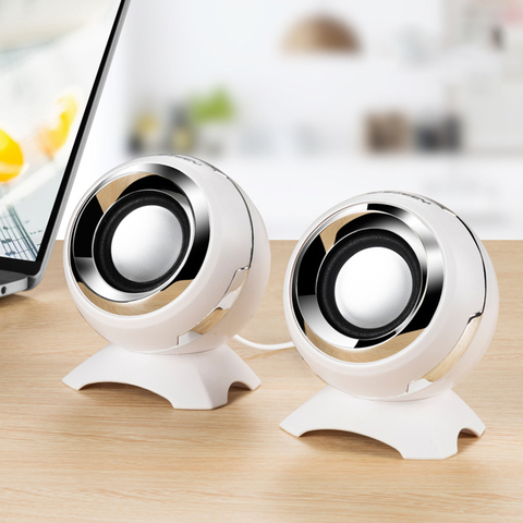 Altavoces portátiles de ordenador para teléfono móvil portátil, Subwoofer Multimedia de escritorio con USB, Mini altavoces cableados, Plug and Play ► Foto 1/6