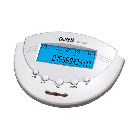 Caja de identificación de llamadas con ajuste de brillo LCD, retroiluminación azul, FSK/DTMF, receptor de señal de identificación de llamada para teléfono fijo ► Foto 1/3