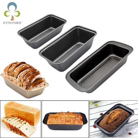 1pc Pan tostada rectangular Pan de molde pastel molde de acero al carbono Pan de repostería para hornear DIY sartén antiadherente suministros para hornear ZXH ► Foto 1/6