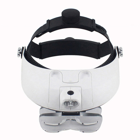 Gafas con diadema lupa 1.0X 1.5X 2.5X 3.5X Led lupa ojo desgaste lupa con LED de reparación lupa Binocular ► Foto 1/6