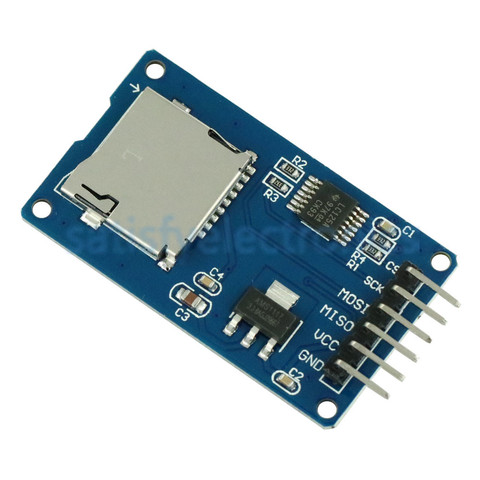 Placa de almacenamiento Micro SD, adaptador de tarjeta SD TF, módulo de expansión de escudo de memoria, interfaz SPI para microcontrolador Arduino AVR ► Foto 1/4