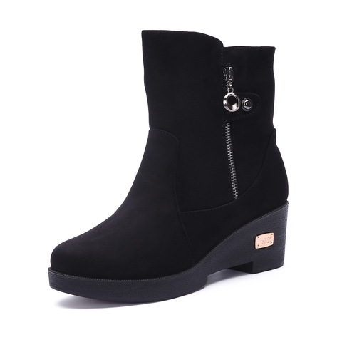 Nuevas botas de nieve para mujer de Australia de invierno 100% zapatos cortos con cremallera lateral de alta calidad botas de invierno cálidas zapatos de mujer talla grande 35-42 ► Foto 1/6