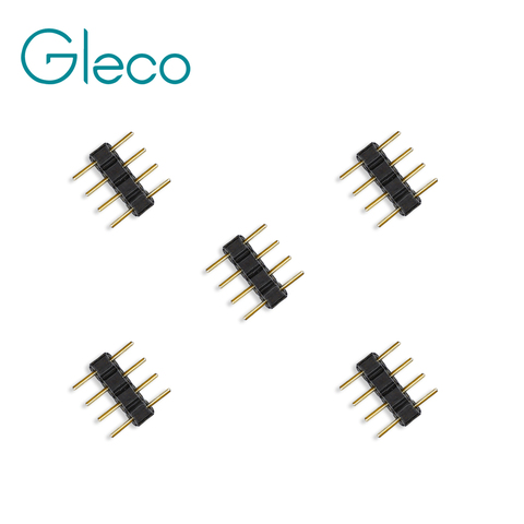 4pin conector RGB 4 pin aguja tipo macho doble 4pin... pequeña parte para tira de luz LED RGB 3528 y 5050 de 10 unids/lote ► Foto 1/5