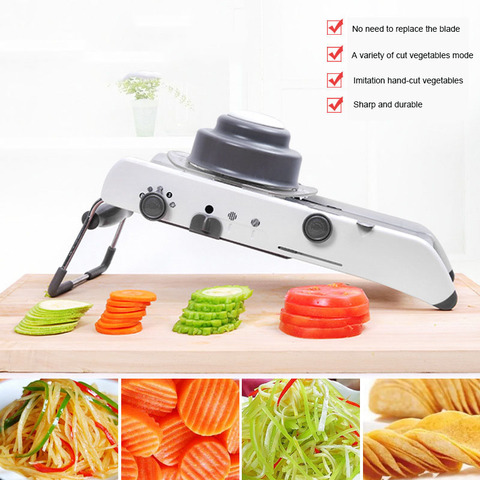 Rallador profesional Mandoline cortador de vegetales Manual con cuchillas ajustables de acero inoxidable 304 herramienta de cocina para verduras ► Foto 1/6