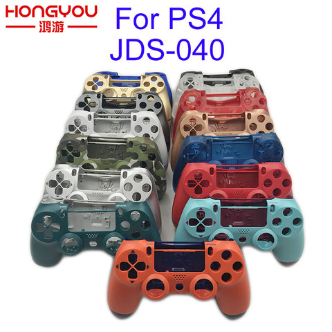 Carcasa completa de repuesto y botones para mando jds 040 DualShock 4 PS4 PlayStation 4 Pro Slim, funda protectora ► Foto 1/6