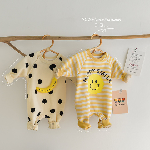 MILANCEL-peleles para bebé, ropa para niña pequeña, mono de plátano 3D, ropa para niña pequeña con sonrisa 2022 ► Foto 1/6