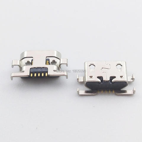 Mini Conector Micro USB de inserción inversa de 5 pines, conector hembra plano sin lado rizado para Motorola G2 G + 1 XT1063 XT1068, 10 Uds. ► Foto 1/2