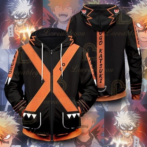 Disfraz de My Hero Academia para hombre y mujer, sudaderas con capucha y cremallera, chaquetas con capucha, gran oferta, 2022 ► Foto 1/5