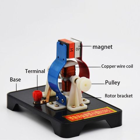 DIY modelo de Motor eléctrico DC Simple Kit de montaje para niños juguetes educativos de ciencia física Q6PA ► Foto 1/6