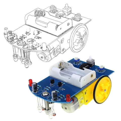 Kit de línea de seguimiento inteligente para coche, D2-1 de Motor TT Kit DIY electrónico, piezas de automóviles de patrulla inteligente ► Foto 1/5