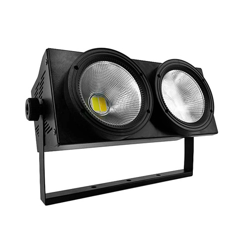 SHEHDS-luz cegadora de 2 ojos para iluminación de escenarios, lámpara LED COB de 2x100W con controlador DMX, efectos de iluminación para clubs, espectáculos nocturnos y discotecas ► Foto 1/6