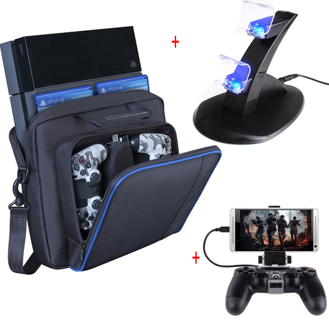 Accesorios para PS4 Play Station 4, Joystick, estación de carga para teléfono, Clip Normal para consola de juegos PS4, bolsa para PlayStation 4 ► Foto 1/6