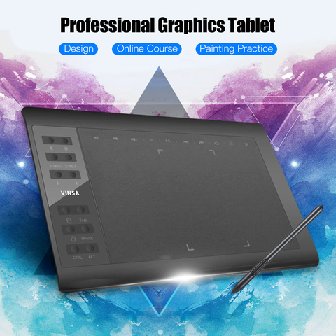 Tableta de dibujo de gráficos profesionales, 10x6 pulgadas, 12 teclas Express, 8192 niveles de batería, Stylus gratis/8 Uds./Clip de bolígrafo, soporte para PC/ordenador portátil ► Foto 1/6