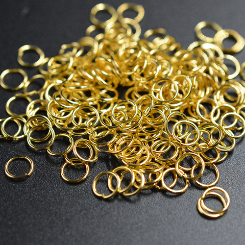 Unids/bolsa de anillos de Metal de 4mm, color plateado/dorado/bronce, conectores de anillos partidos para Diy, fabricación de joyas, 500 ► Foto 1/6