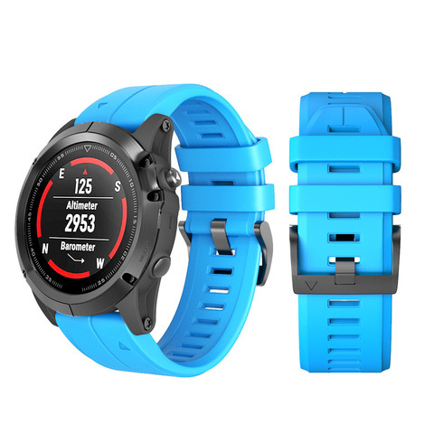 26mm 22mm correa para Garmin Fenix 5 Garmin Fenix 5X3 3HR correa de silicona con liberación rápida banda para la muñeca para garmin Fenix 5 Garmin Fenix 5 5X más forerunner 935 ► Foto 1/6