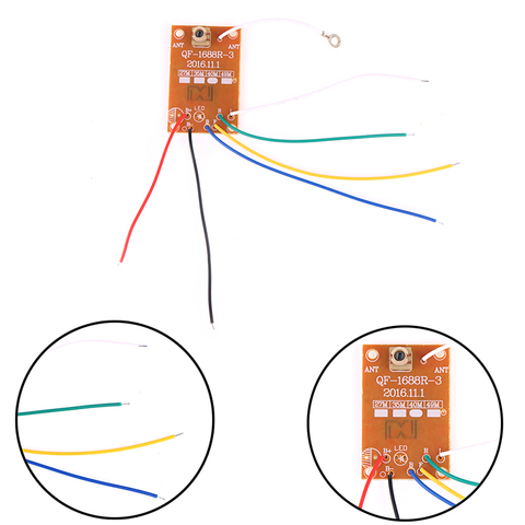 Transmisor de circuito PCB y receptor para coche de juguete, tablero de Radio con sistema de 4,5 v-6v, 1 unidad, con antena para juguetes, 4 canales, control remoto, 27MHz ► Foto 1/6