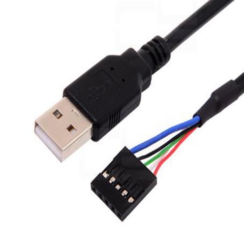 Conector USB 0,5 A macho A 1x5 pines hembra, 2,0 