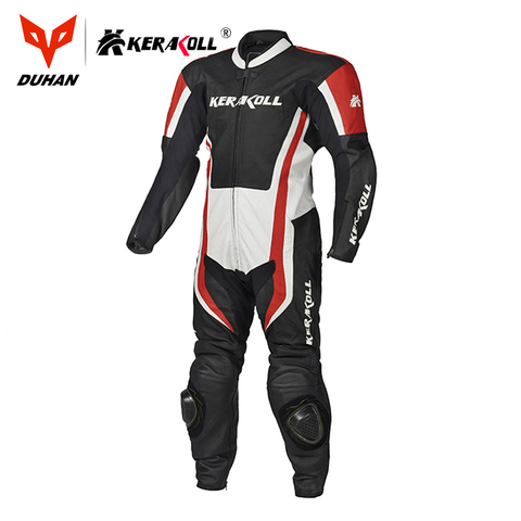 KERAKOLL motocicleta Siamés Jersey locomotora hombres traje de carreras profesional de cuero de entrenamiento de elasticidad traje de competición ropa ► Foto 1/1