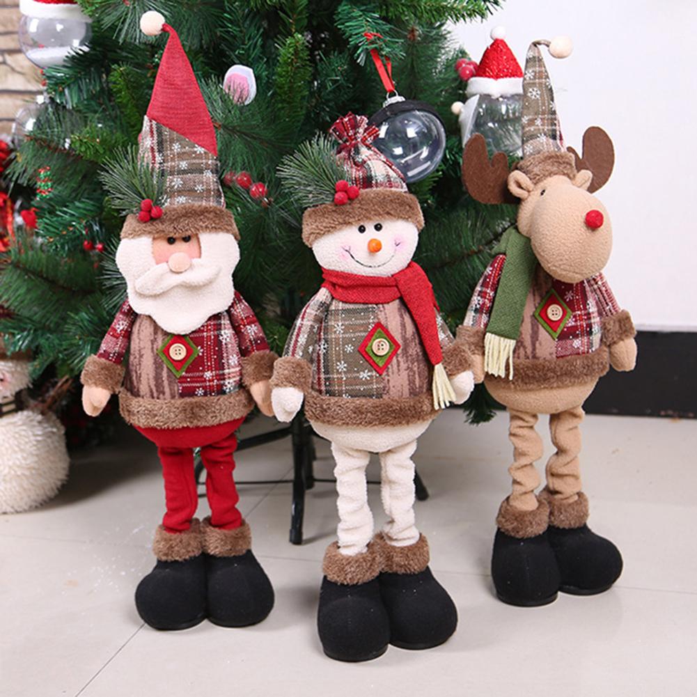 Conjunto de 6 Árbol De Navidad Adorno Decoración De Invierno Robin Santa muñecos de nieve en Caja De Regalo 