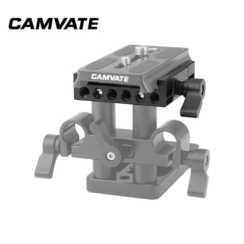 CAMVATE-Adaptador de liberación rápida Manfrotto, placa base estilo deslizante y tornillo de rosca de 1/4 