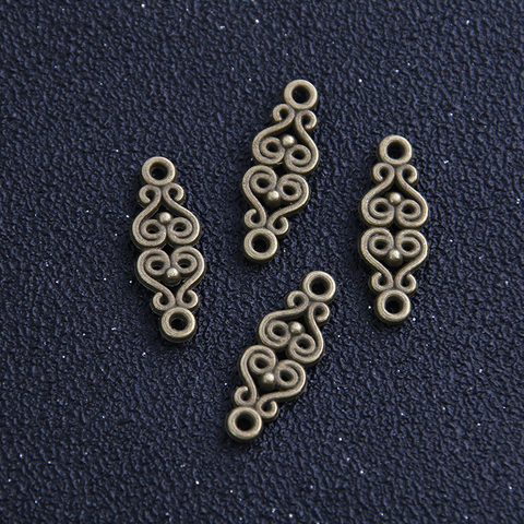 Colgante de adorno de aleación metálica de bronce antiguo, 14 Uds., 9x25mm, conectores de joyería aptos para fabricación de joyas al por mayor ► Foto 1/2