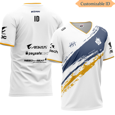 LoL G2 E-equipo de deportes uniforme camisetas ID personalizado T camisa camiseta de Fans de las mujeres de los hombres camisetas de camiseta de hombre de calidad superior ► Foto 1/6